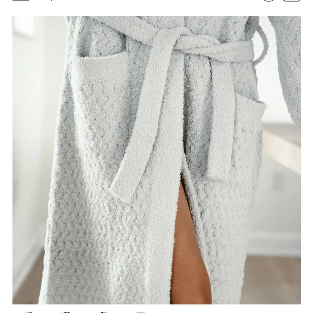 Cozy Gray Women's Robe - Picture 13 of 14